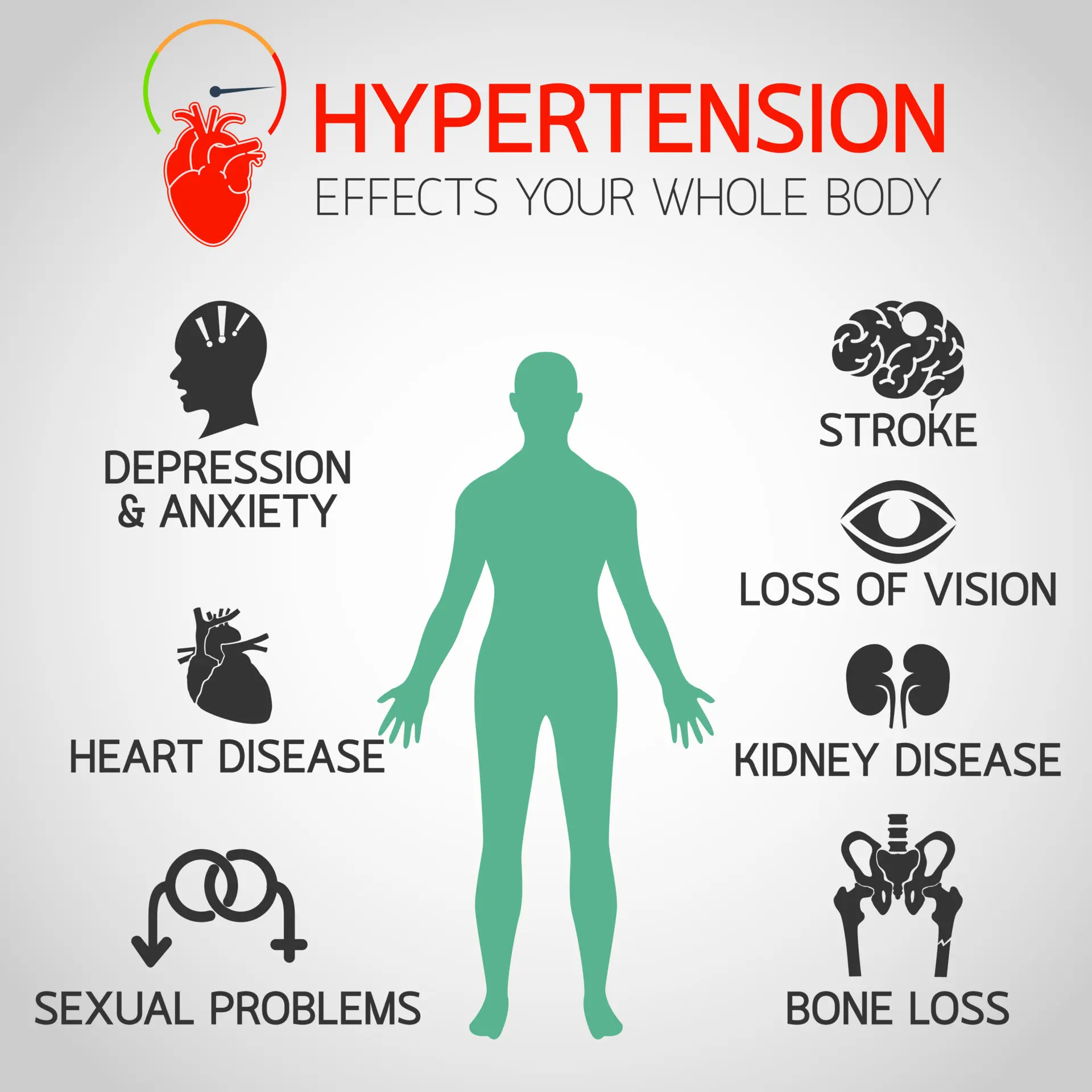 The Effects of Hypertension (HTN) on Body Organs